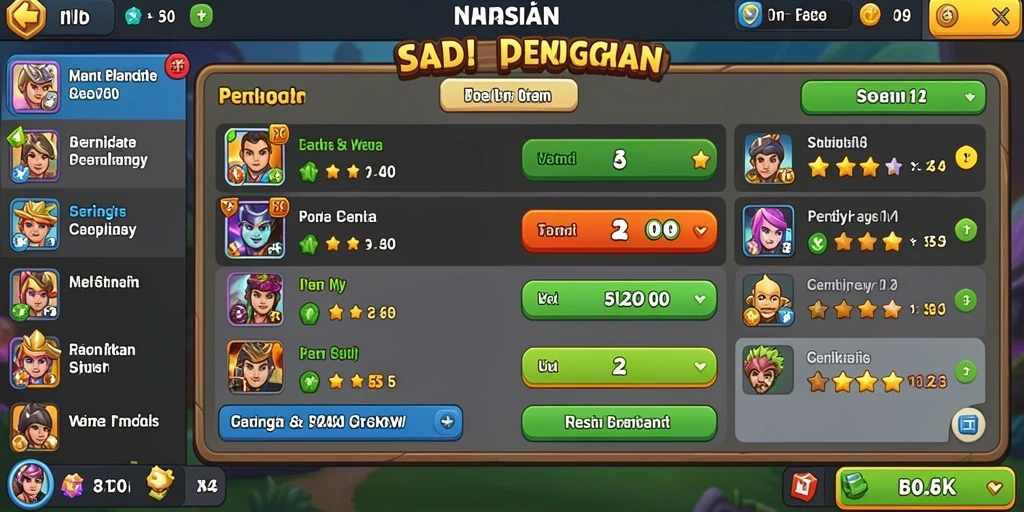 Tampilan menu utama yang menarik dan intuitif.